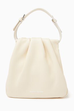 Amina Muaddi Small Vittoria Bucket Bag in Nappa Leather 217695021_185
