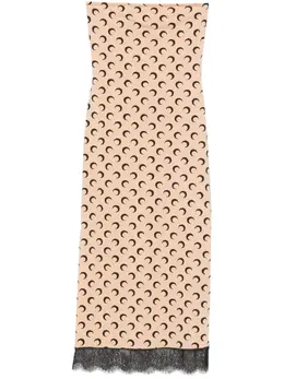 Marine Serre Crescent Moon bustier midi dress 24713150