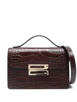 Victoria Beckham embossed-crocodile shoulder bag 28180582