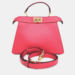 Fendi Pink Leather Peekaboo I See U Small Bag 1096611