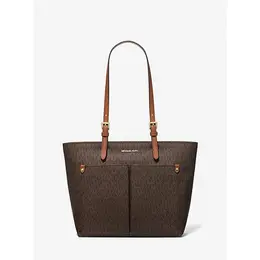Сумка тоут Michael Kors, фактура тиснение, перфорированная, рельефная, гладкая, матовая, зернистая, коричневый 103540098138