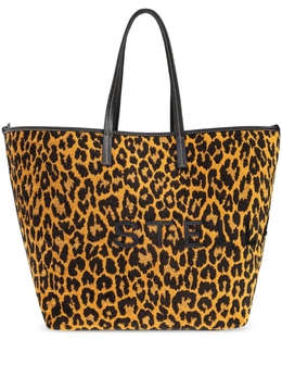 Stella McCartney сумка-тоут с анималистичным принтом и логотипом, коричневый 7b0048wp0514 | коричневый