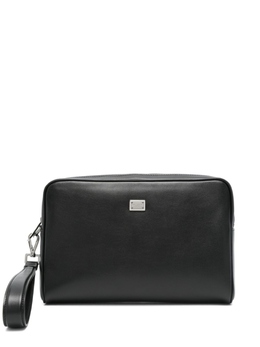 Клатч Dolce & Gabbana с бляшкой-логотипом, черный bm2441av956 | черный