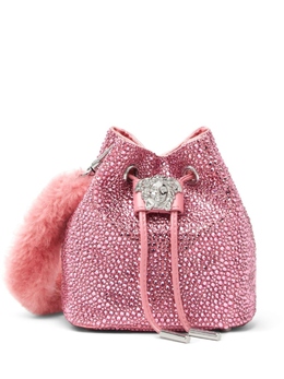 Versace сумка-ведро Crystal La Medusa размера мини, розовый 10177541a12769 | розовый