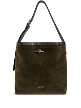 Сумка-тоут Alexander McQueen из замши, зеленый 8151861aauk | зеленый