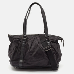 Burberry Black Super Nova Check Nylon Diaper Bag 1098537