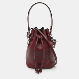 Fendi Burgundy Leather Mini Mon Tresor Bucket Bag 1100183