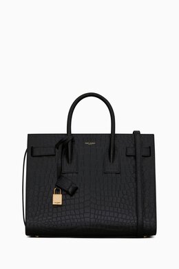 Saint Laurent Small Sac de Jour Bag in Croc-embossed Leather 217888763_13