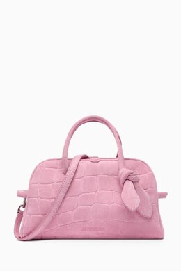 Jacquemus Le Petit Turismo Small Tote Bag in Croc-embossed Suede 218036254_23