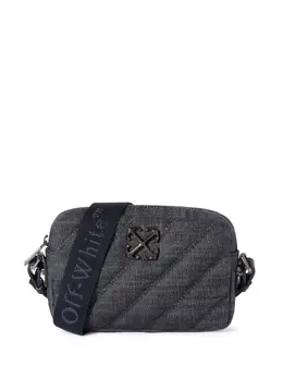 Off-White small quilted denim shoulder bag 26417629
