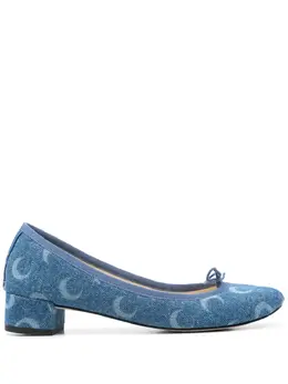Marine Serre x Camille Repetto 30mm Moon-print pumps 28190777