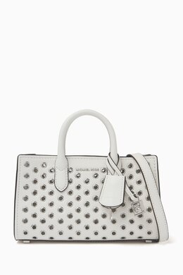 Michael Kors XS Scarlett Grommeted Satchel Bag in Leather 217929655_26