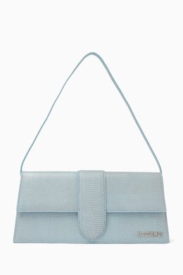 Jacquemus Medium Le Bambino Long Shoulder Bag in Lizard-printed Leather 218036276_181