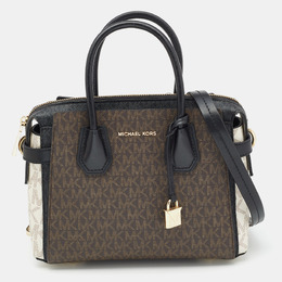 Michael Kors Tricolor Signature Coated Canvas and Leather Mercer Satchel 1101350