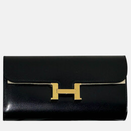 Hermes Black Leather Constance To Go Shoulder Bag 1100388