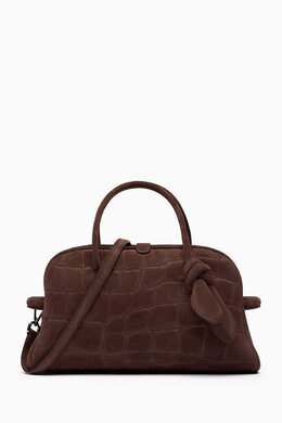 Jacquemus Le Petit Turismo Small Tote Bag in Croc-embossed Suede 218036254_211