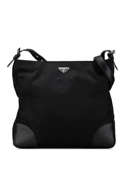 Prada 2013-2024 Vitello Daino Trimmed Tessuto Zip Top crossbody bag 28451362