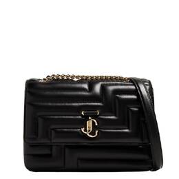 Jimmy Choo Chain Handle Leather Shoulder Bag j000163853-black/light gold