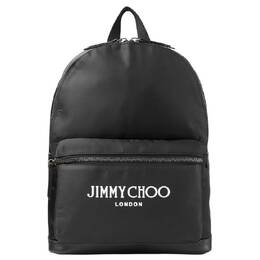 Jimmy Choo Wilmer Logo Adjustable Strap Backpack j000161024-black/latte/gunmetal