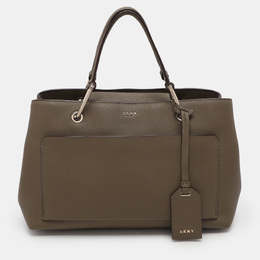 DKNY Khaki Green Leather Tote 1102190