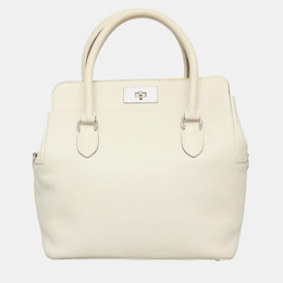 Hermes Craie Soufre, yellow, beige Swift Leather Toolbox 26 Bag 1101023