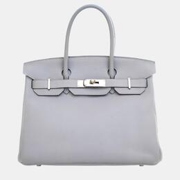 Hermes Bleu Glacier Togo Leather Birkin 30 Bag 1102544