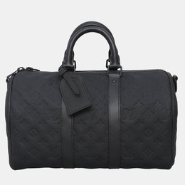 Louis Vuitton Louis Black Vuitton Monogram Taurillon Keepall Bandouliere 35 Bag 1101062