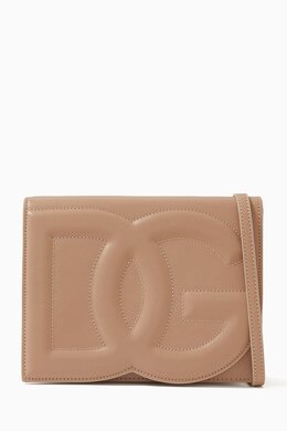 Dolce & Gabbana Logo Flap Shoulder Bag in Calfskin 215389140_171
