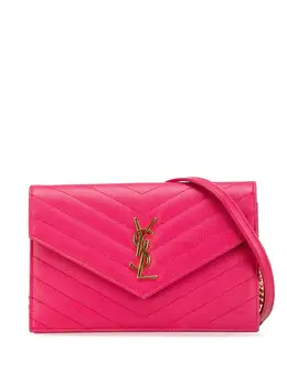 Saint Laurent 2018 Grain De Poudre Cassandre Envelope Wallet on Chain crossbody bag 28549729