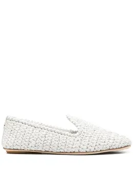 Moncler interwoven-design slippers 28313403