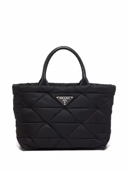 Prada Re-Nylon triangle-logo plaque padded tote bag - U NERO 1bg436vooordjn-nero-u