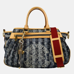 Louis Vuitton Blue Monogram Denim Cabas Raye GM Tote Bag 1104894