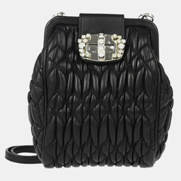 Miu Miu Black Leather Shoulder Bag 1104852