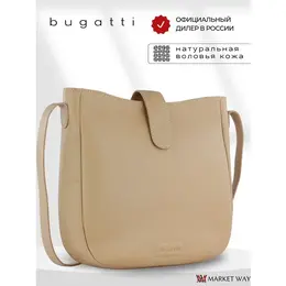 Сумка кросс-боди Bugatti, фактура зернистая, матовая, песочный 86140012