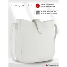 Сумка кросс-боди Bugatti, фактура зернистая, матовая, белый, 101864910009