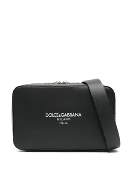 Сумка-мессенджер с тисненым логотипом Dolce & Gabbana, черный 28450299 | черный