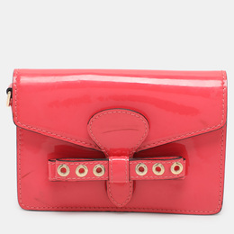 Red Valentino Red Patent Leather Bow Clutch Bag 1105353