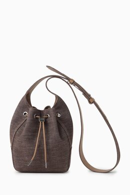Brunello Cucinelli Small BC Duo Bucket Bag in Denim 217964257_14