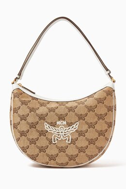 MCM Medium Himmel Hobo Shoulder Bag in Monogram Canvas 218121146_199