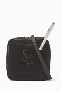 MCM Mini Diamond Logo Crossbody Bag in Silk-satin Nylon 218156504_13