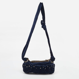 Miu Miu Navy Blue Velvet Studded Shoulder Bag 1106081