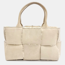 Bottega Veneta Beige Suede Arco Tote Bag 1105471