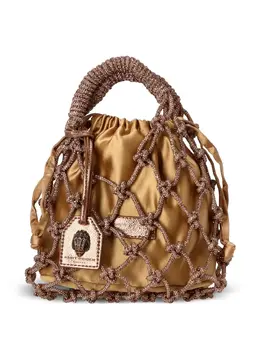 Kurt Geiger London rhinestone macramé tote bag 23791394