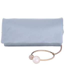 Jimmy Choo Xandra Bangle Handle Clutch j000164123-ice blue/light gold