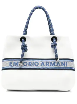 Emporio Armani logo-embroidered tote bag 28482421