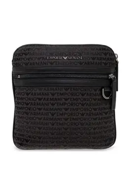 Emporio Armani all-over lettering messenger bag 28548065