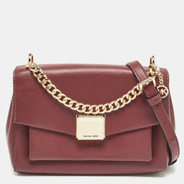 Michael Kors Burgundy Leather Small Lita Shoulder Bag 1107056