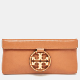 Tory Burch Brown Leather Miller Clutch 1106785