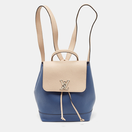 Louis Vuitton Blue/Beige Leather Lockme Backpack 1106236