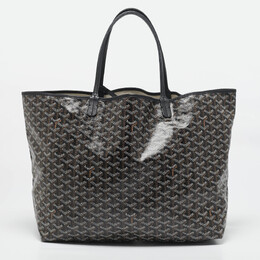 Goyard Black Goyardine Coated Canvas and Leather Saint Louis GM Tote 1105999